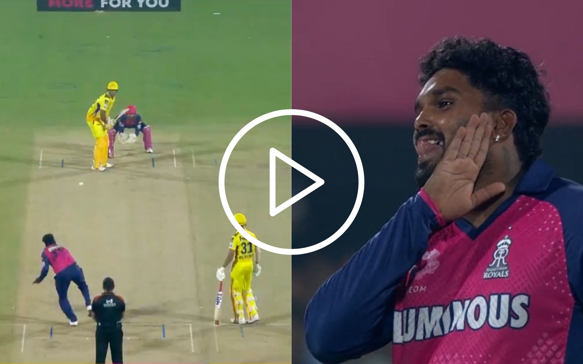 [Watch] Hasaranga Turns 'Pushpa' As Parag's Sensational Catch Ends Dube's Dream Chase